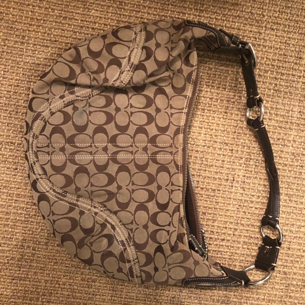 Light Brown Coach Signature Hobo